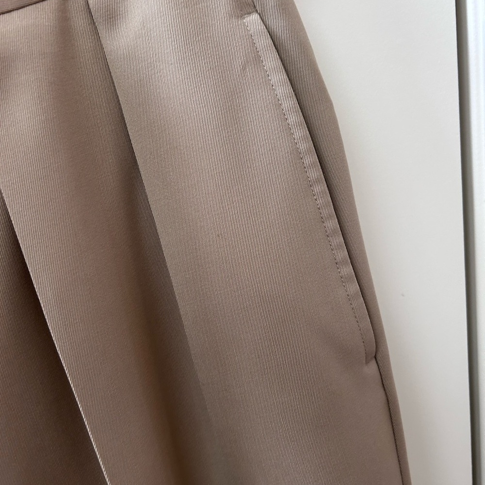 Vintage Polo Ralph Lauren Extrafine Virgin Wool Pleated cuffed tan trousers. 38 - Picture 5 of 15